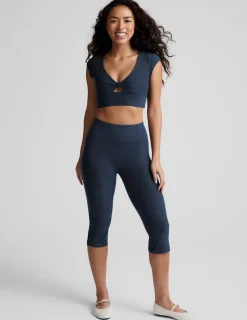 Spacedye™ Mid-Rise Slit Pedal Pusher Legging