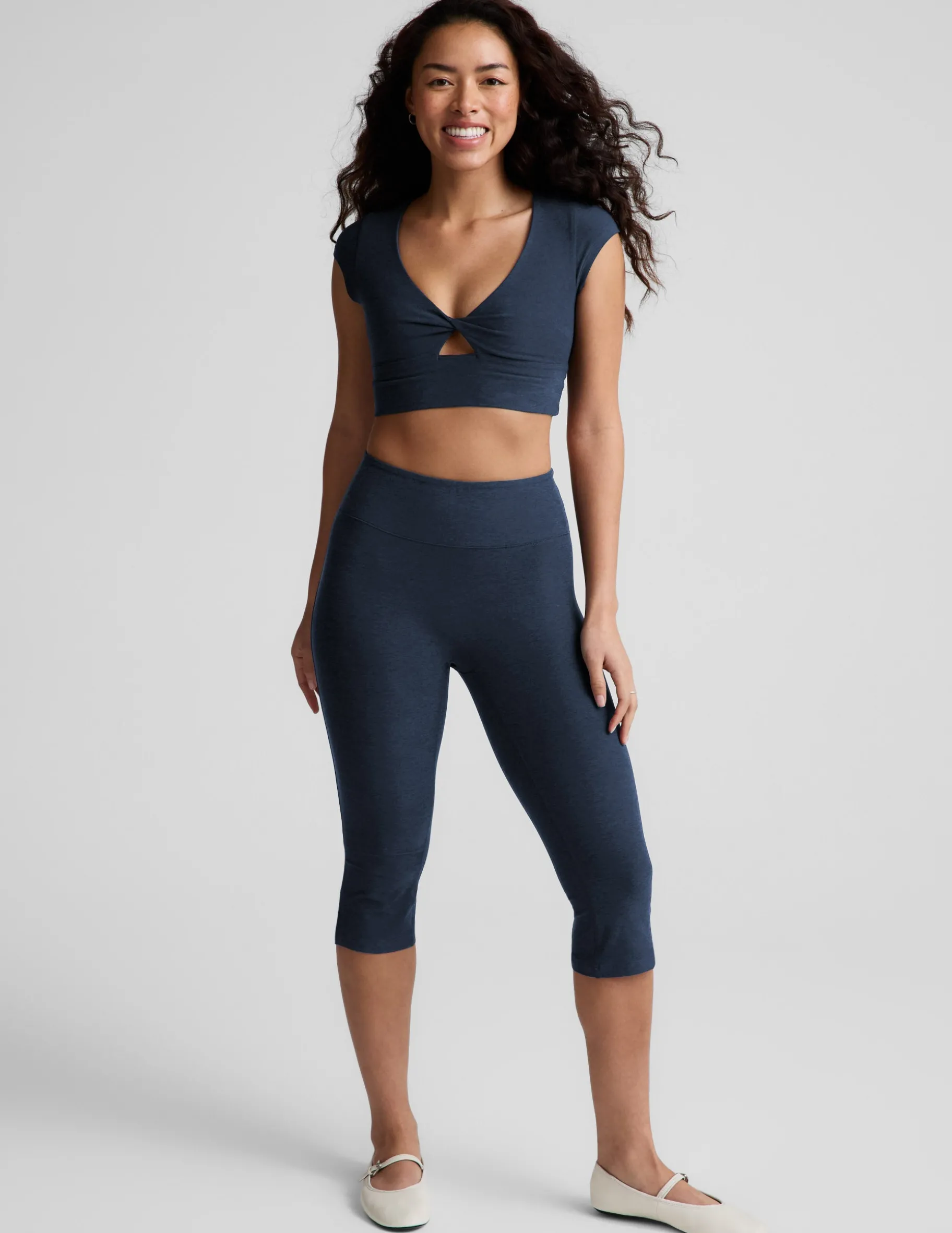 Spacedye™ Mid-Rise Slit Pedal Pusher Legging