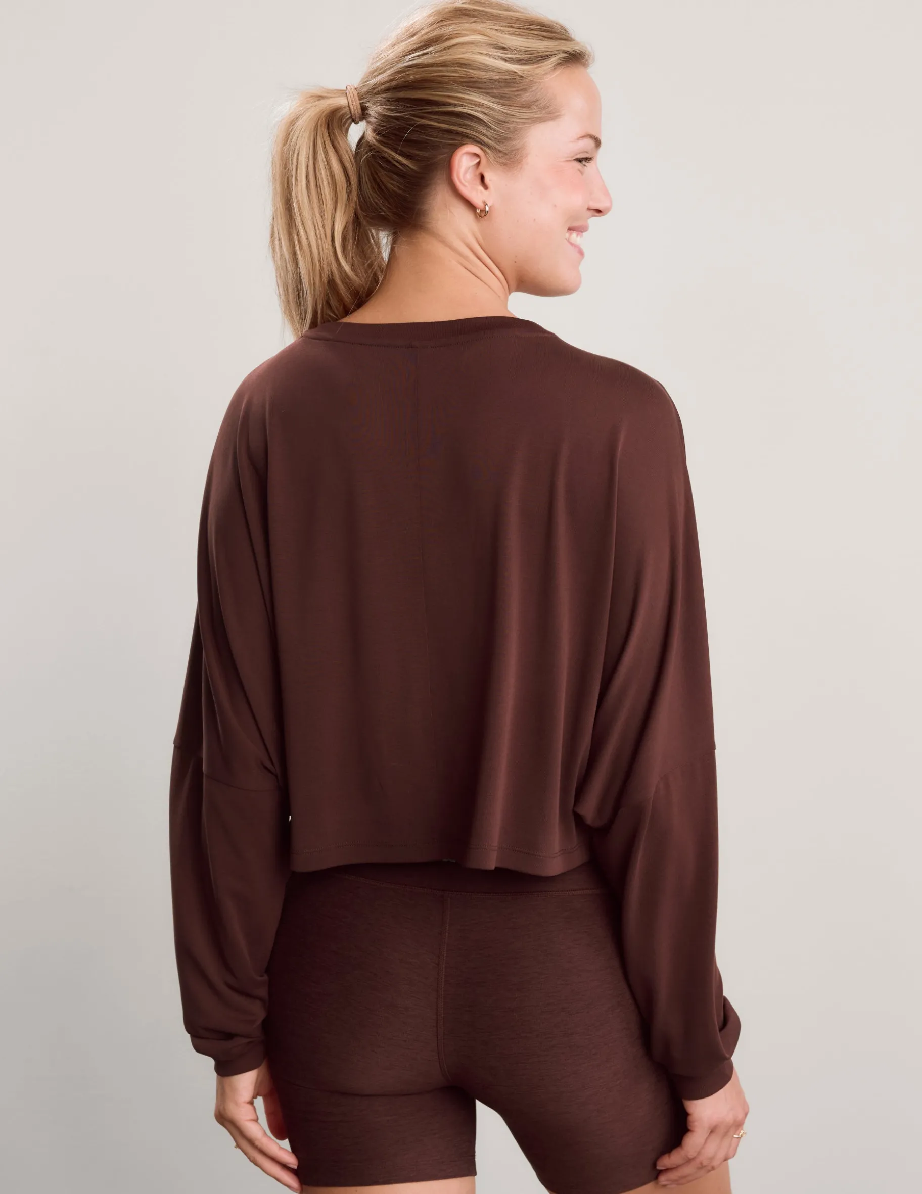 Studio Luxe Cropped Long Sleeve Tee