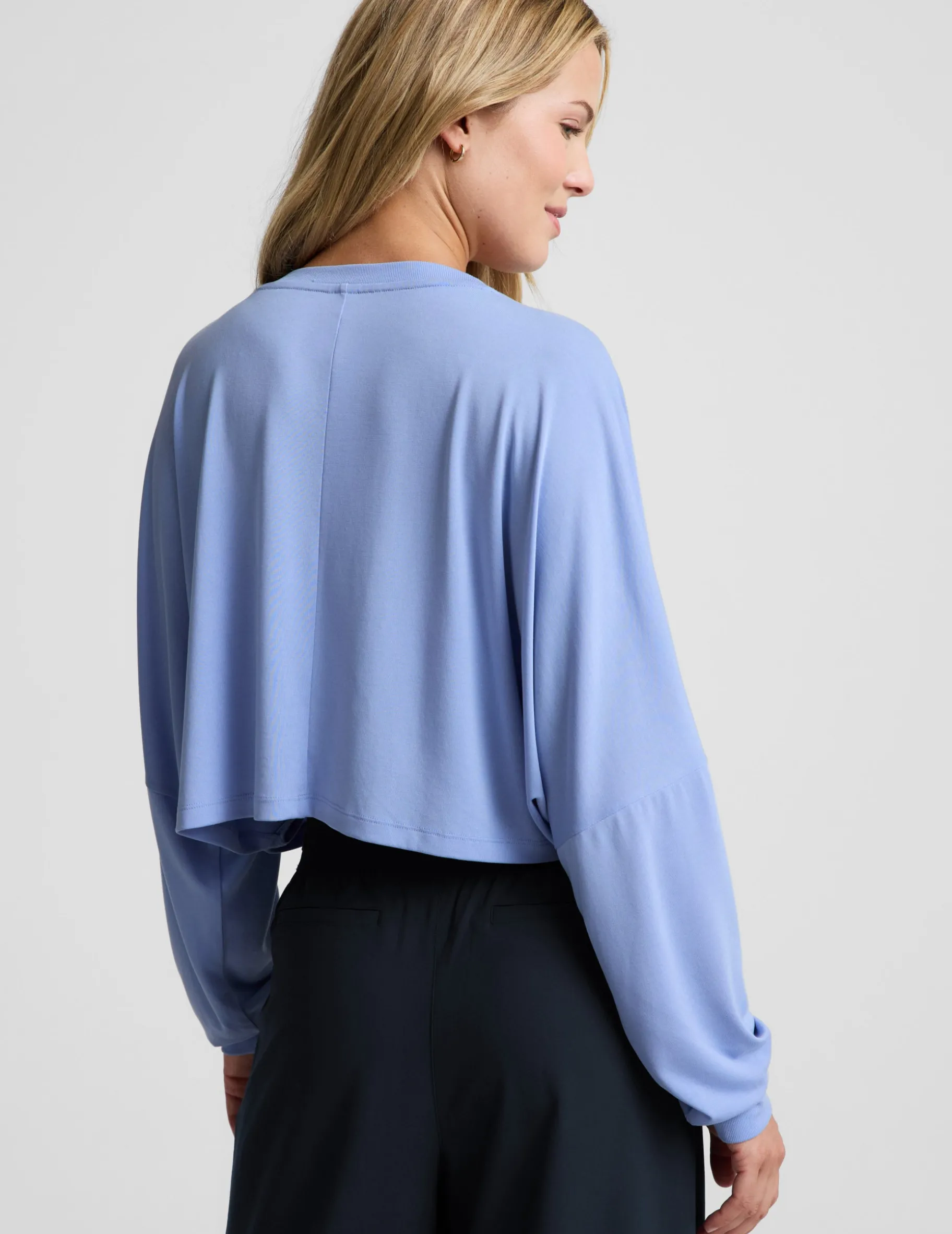 Studio Luxe Cropped Long Sleeve Tee