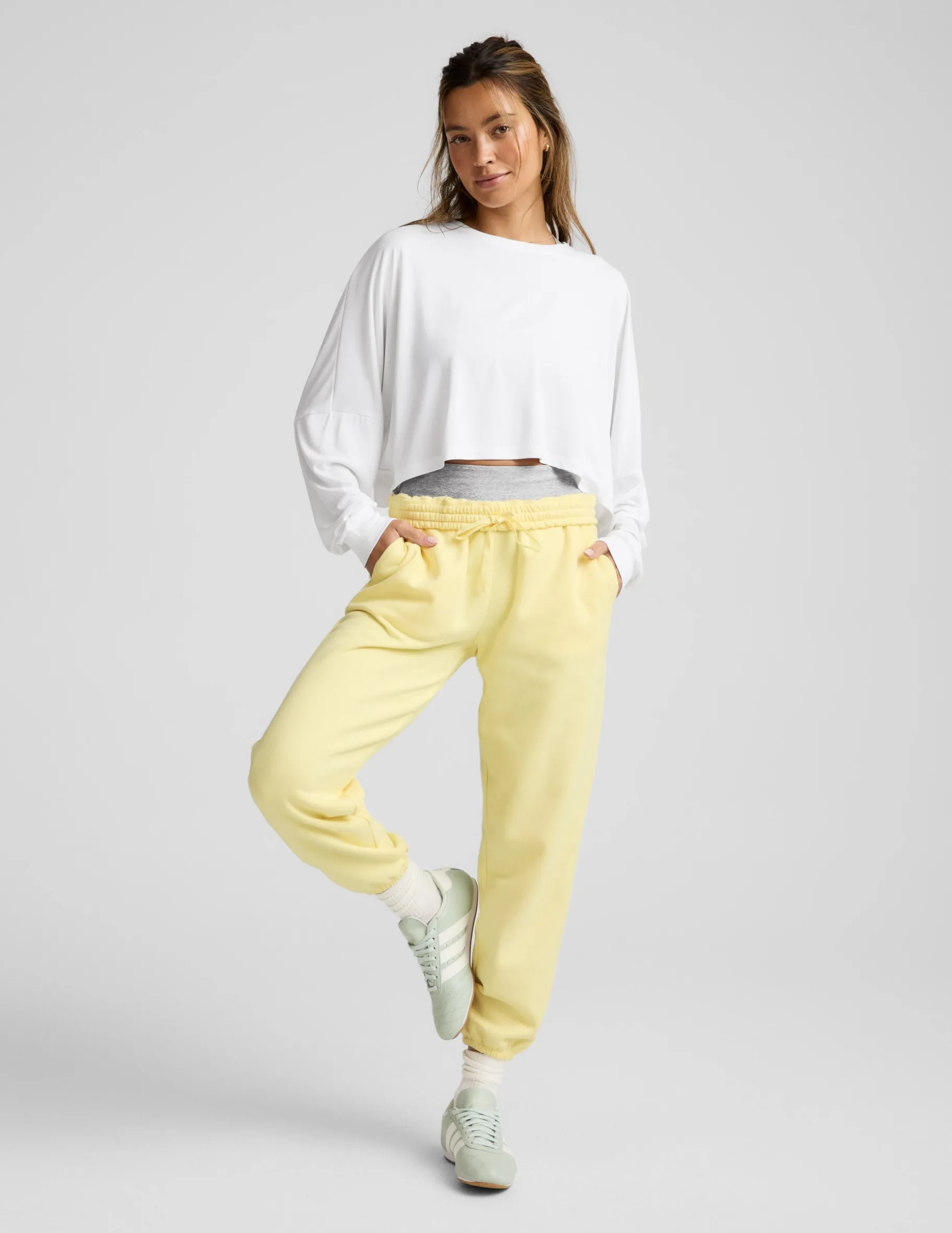 Studio Luxe Cropped Long Sleeve Tee
