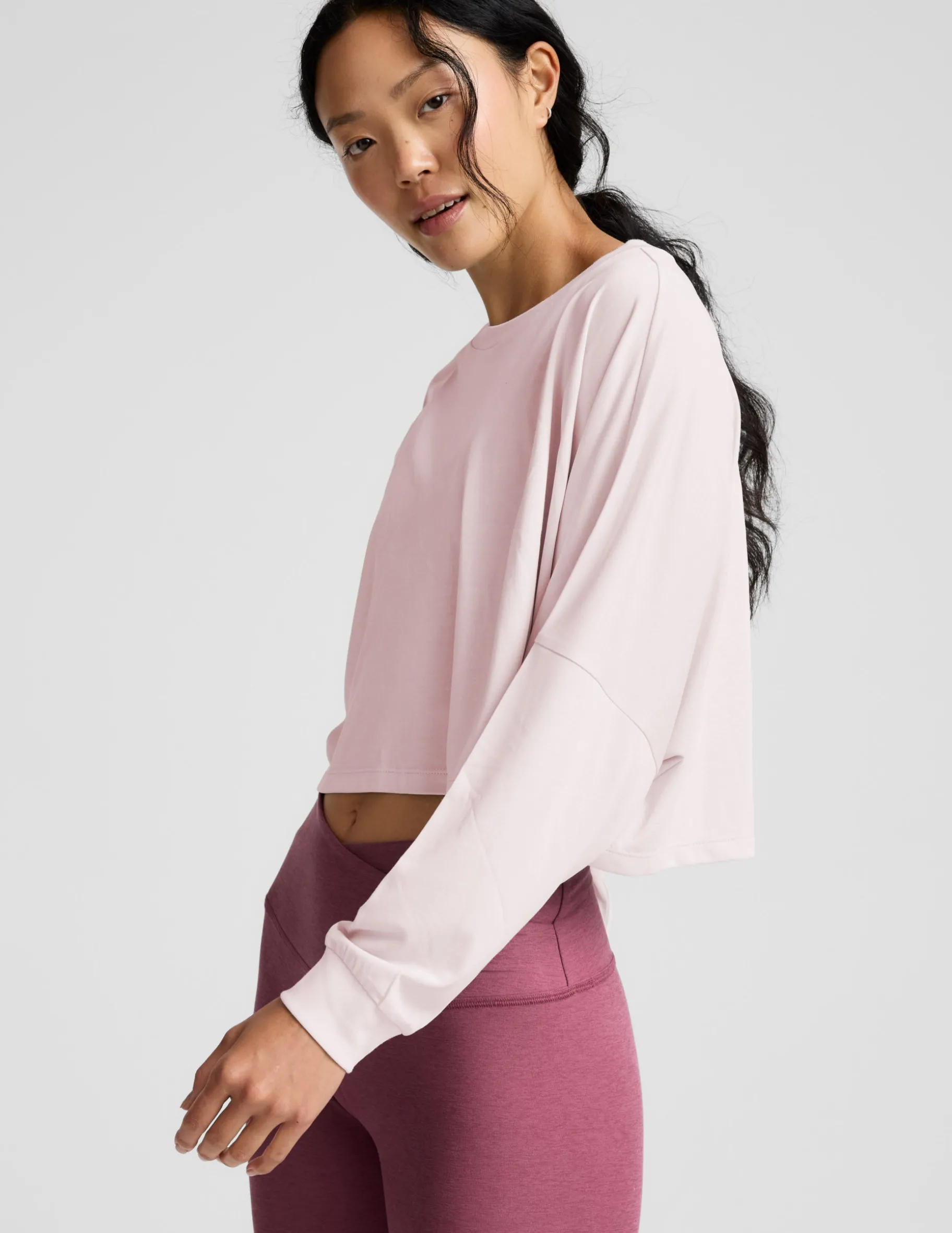 Studio Luxe Cropped Long Sleeve Tee