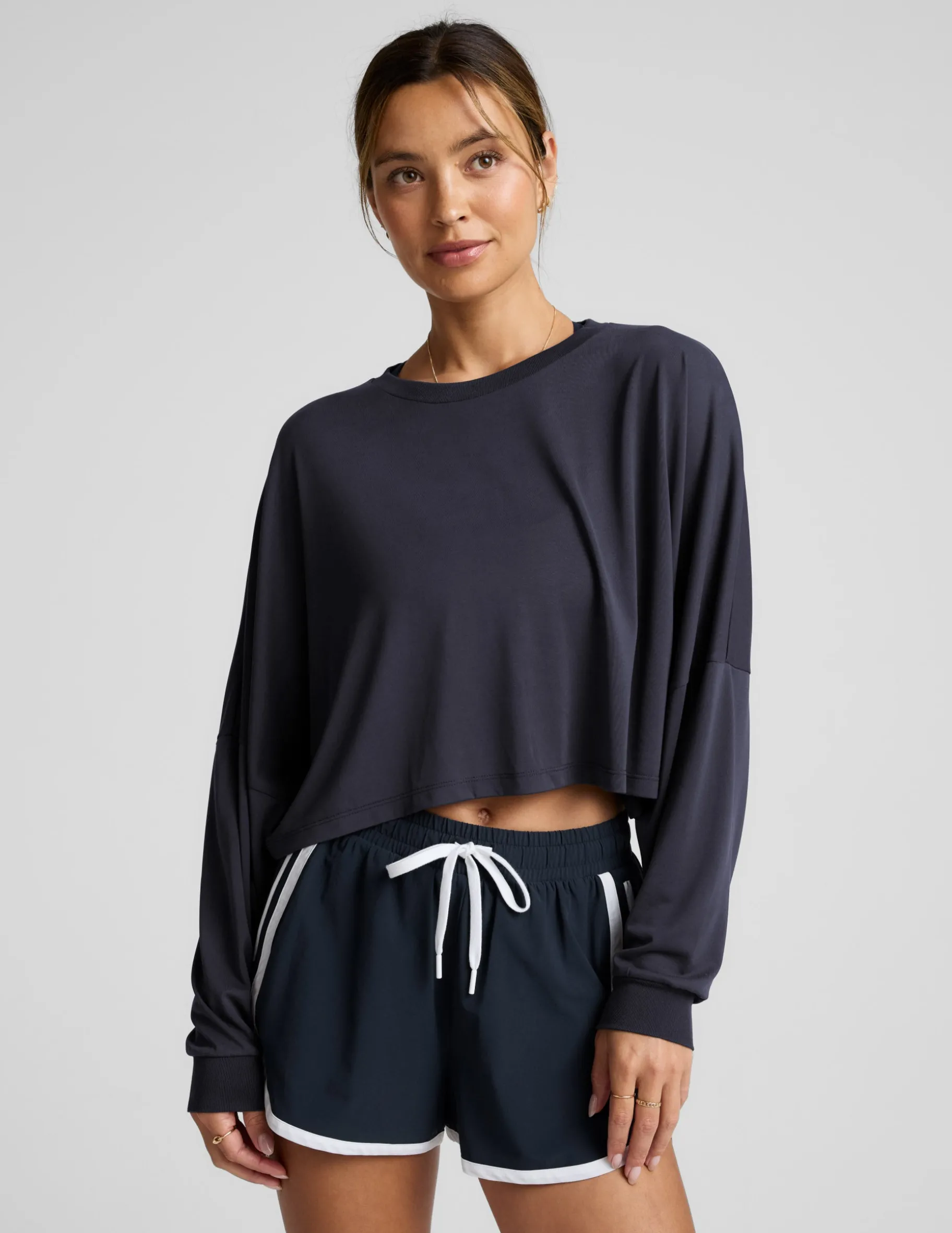 Studio Luxe Cropped Long Sleeve Tee