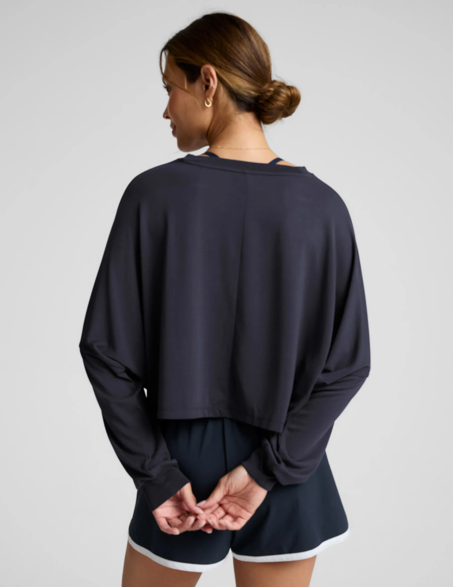 Studio Luxe Cropped Long Sleeve Tee