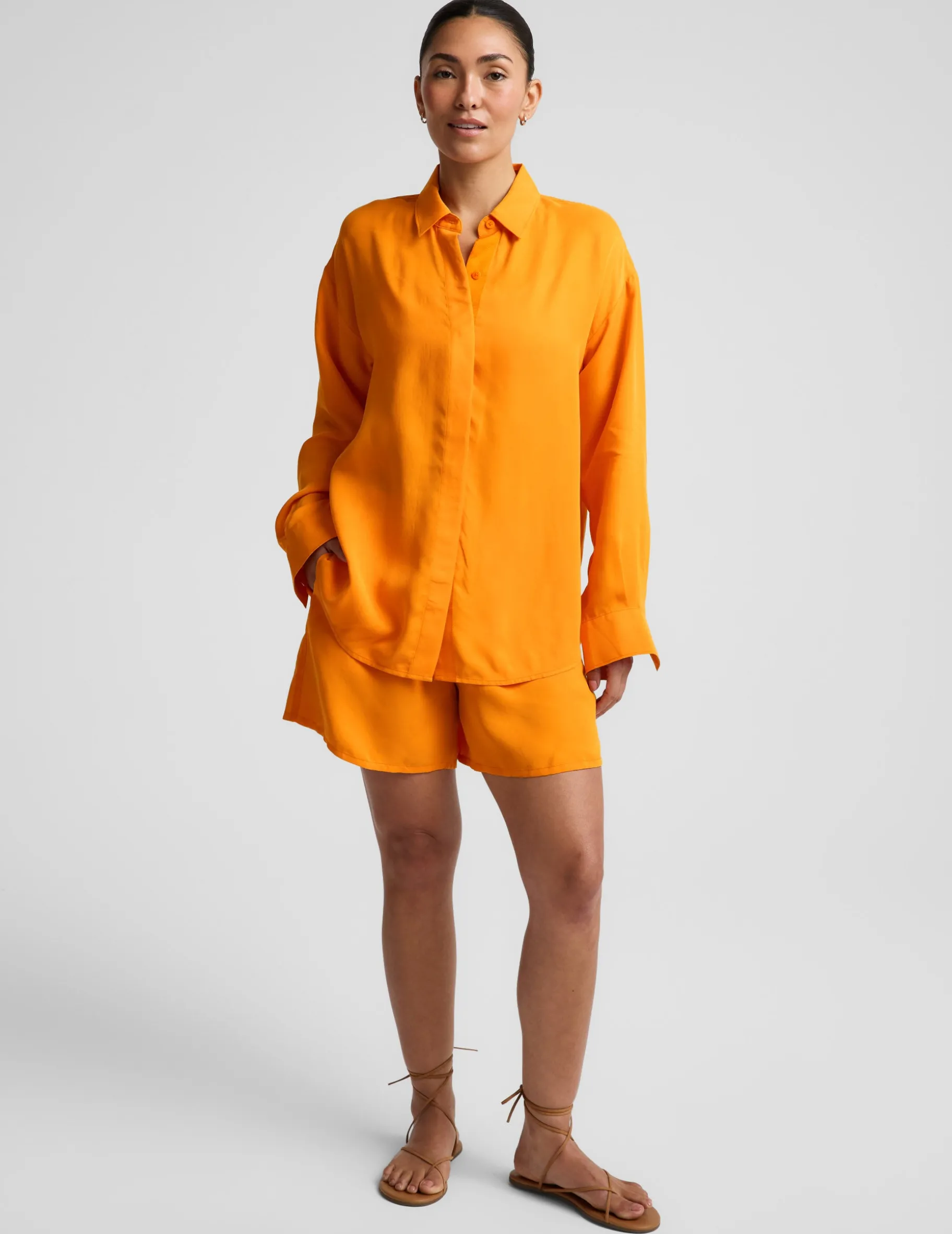 Sunkissed Cupro Button Down