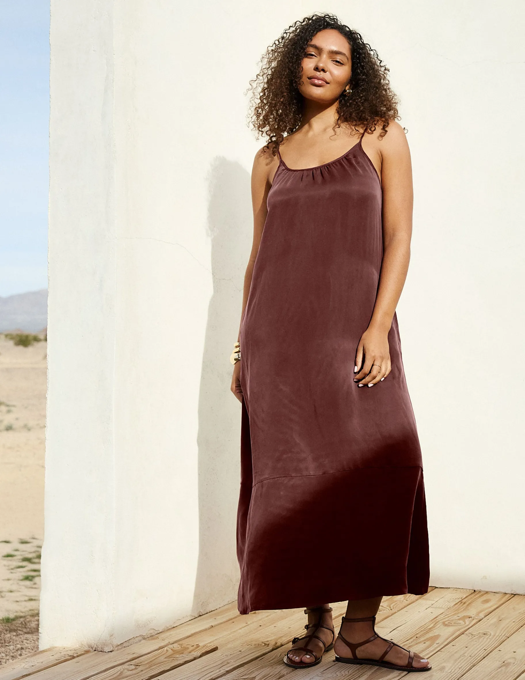 Sunkissed Cupro Maxi Dress