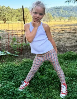 Sunwashed Gingham SoftMark Toddler Legging