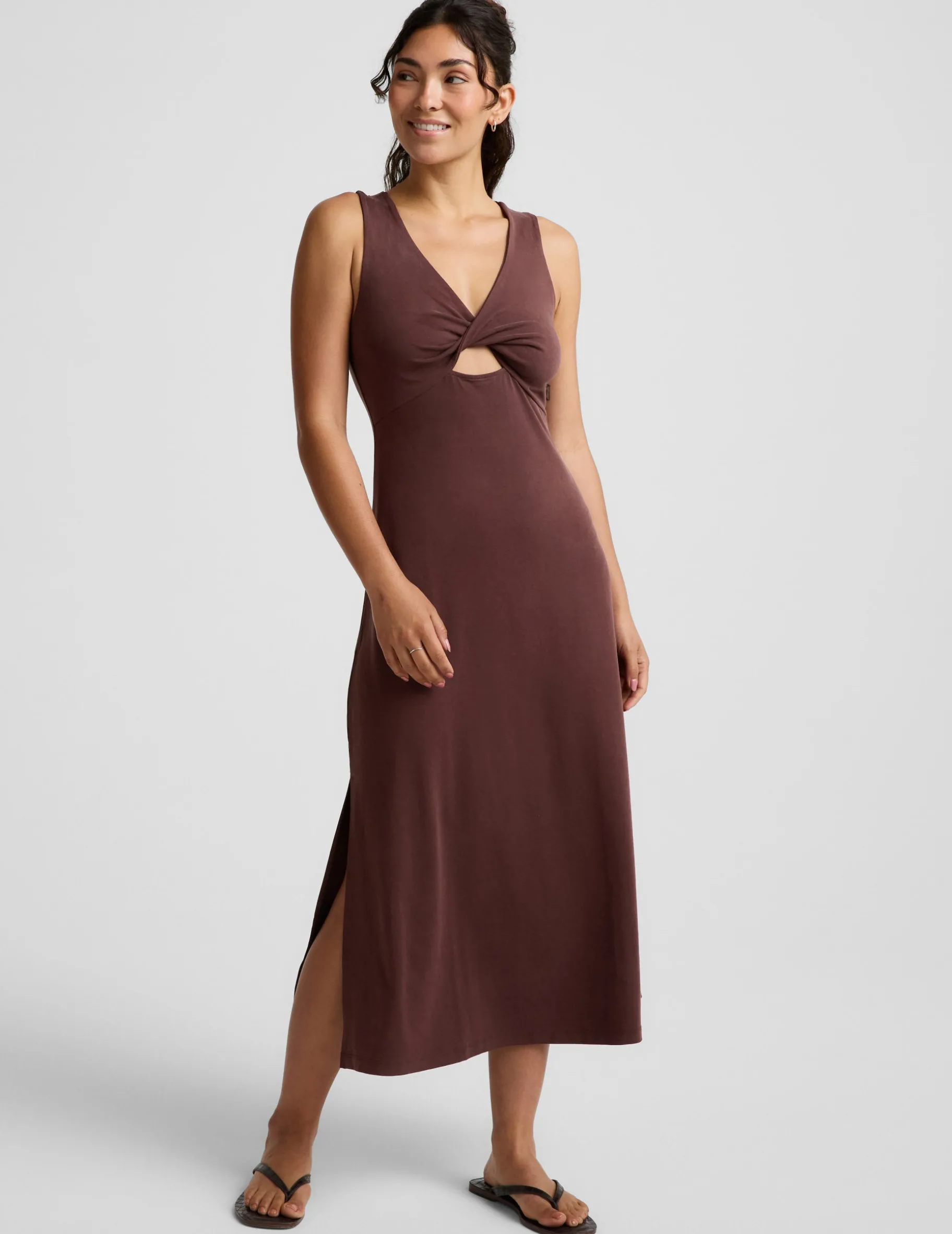 Twist Cutout Midi Dress