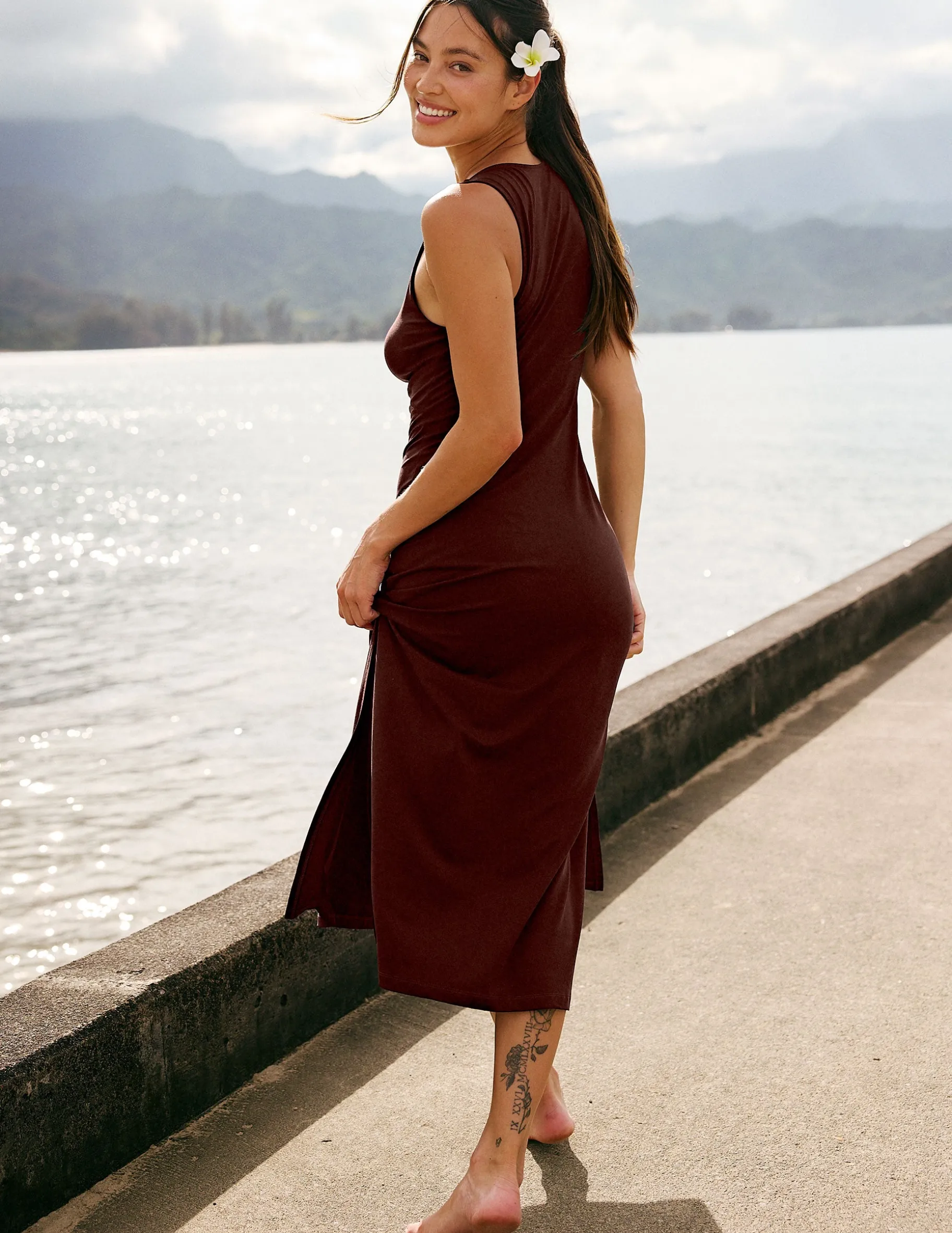 Twist Cutout Midi Dress