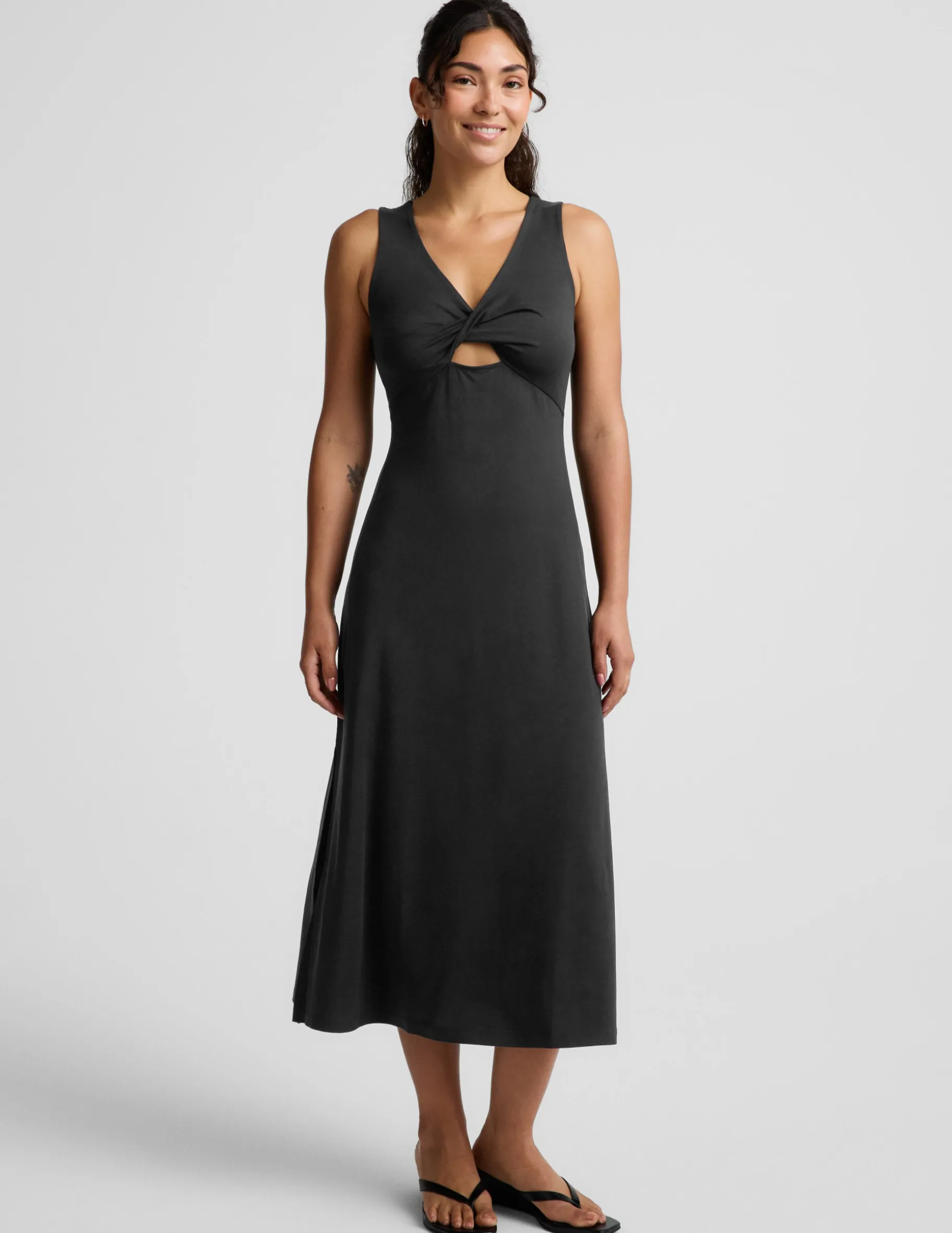 Twist Cutout Midi Dress